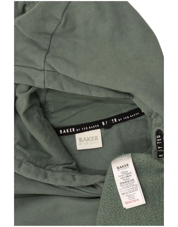 TED BAKER Pull à capuche graphique pour fille 11-12 ans Vert Coton