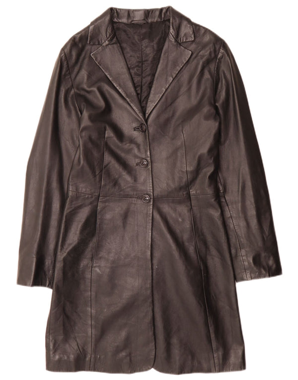 Stefanel Manteau en cuir pour femme IT 40 Small Noir