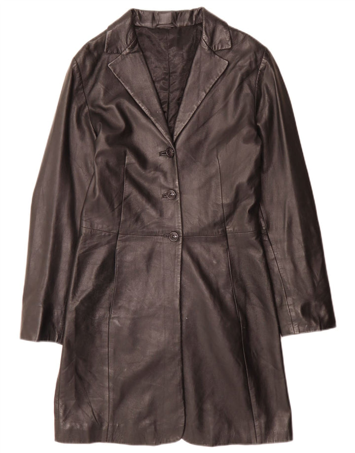 Stefanel Manteau en cuir pour femme IT 40 Small Noir