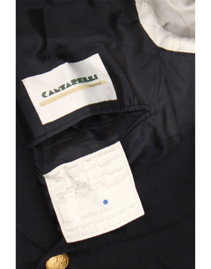 Cantarelli Veste Blazer 3 Boutons Homme IT 52 XL Bleu Marine Laine