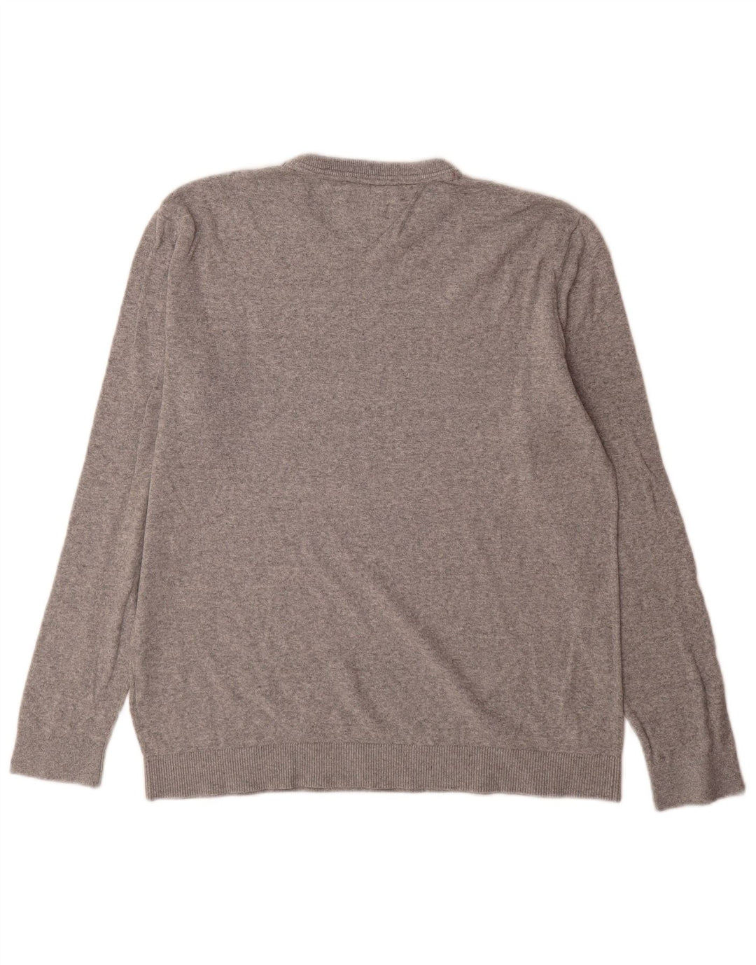 Tommy Hilfiger Pull Ras du Cou Homme Gris Moyen Coton
