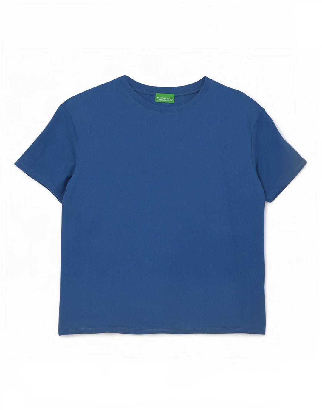 Benetton T-Shirt Femme Top UK 16 Large Bleu