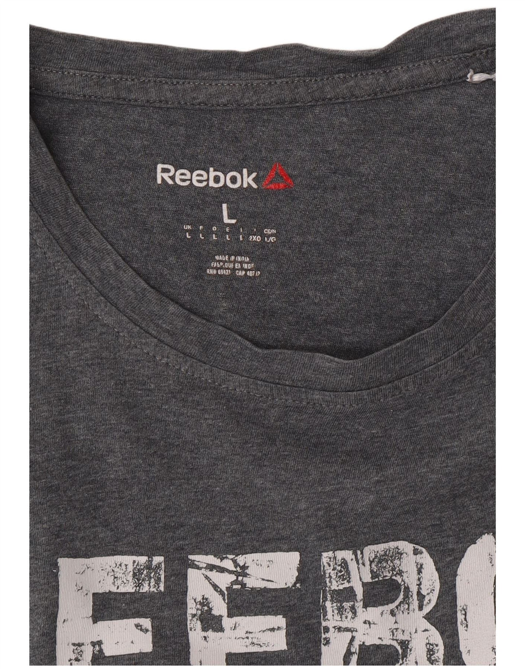 Reebok T-Shirt Graphique Homme Grand Gris