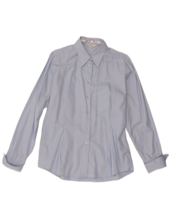Marks & Spencer Chemise formelle pour femme UK16 Grand coton bleu
