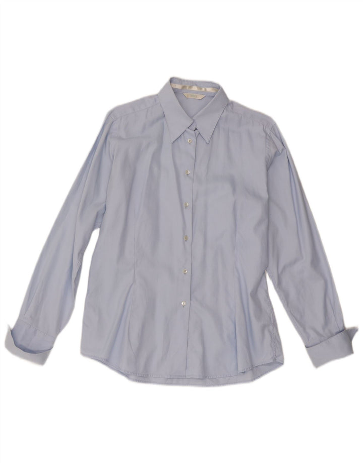 Marks & Spencer Chemise formelle pour femme UK16 Grand coton bleu