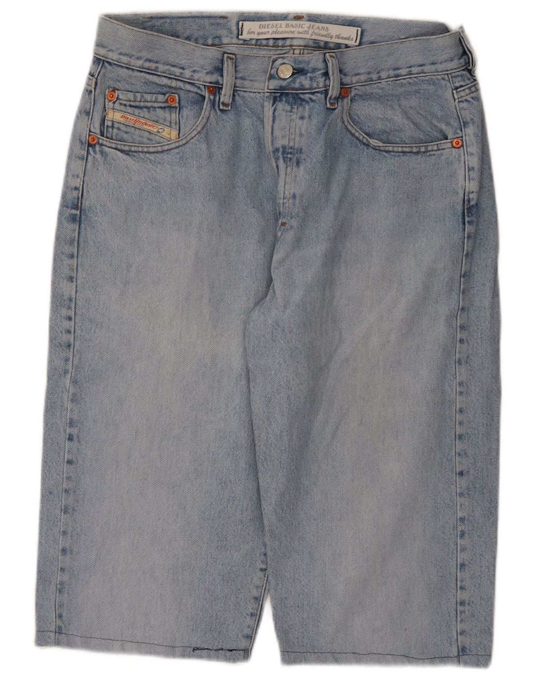 Diesel Short en jean W34 pour homme en coton bleu moyen