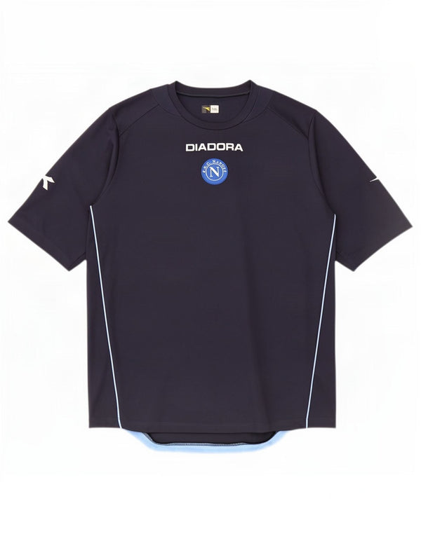 Diadora T-Shirt Graphique Homme Top 2XL Bleu Marine Polyester