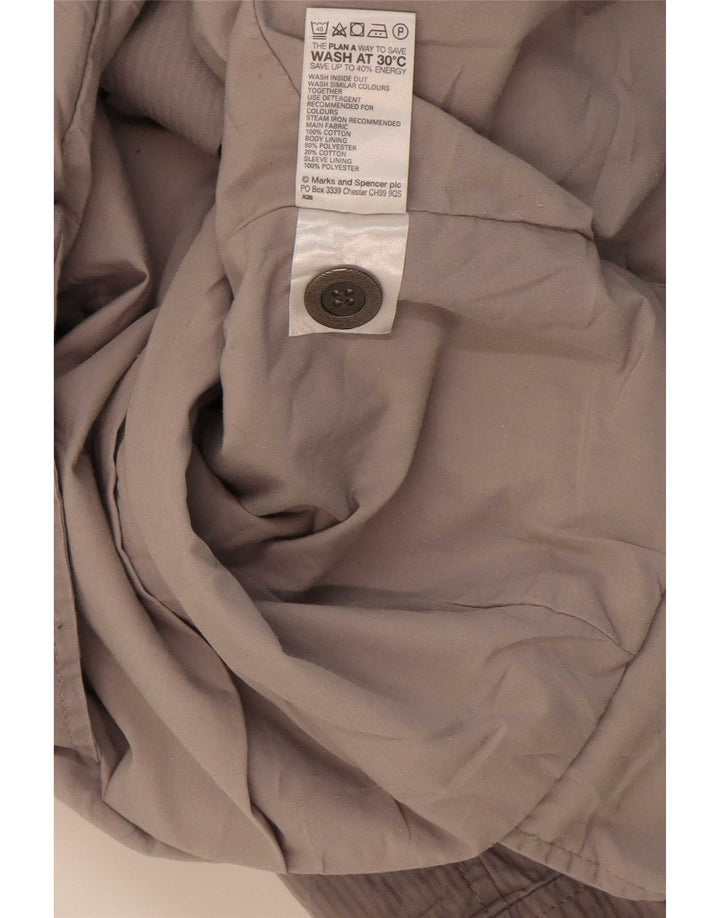 Marks & Spencer Veste blazer à manches courtes et 2 boutons pour femme UK 16 Large Gris