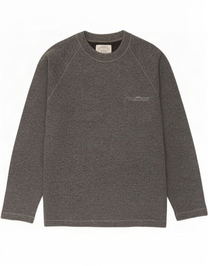 Armani Jeans Pull à col rond pour homme en coton gris Large