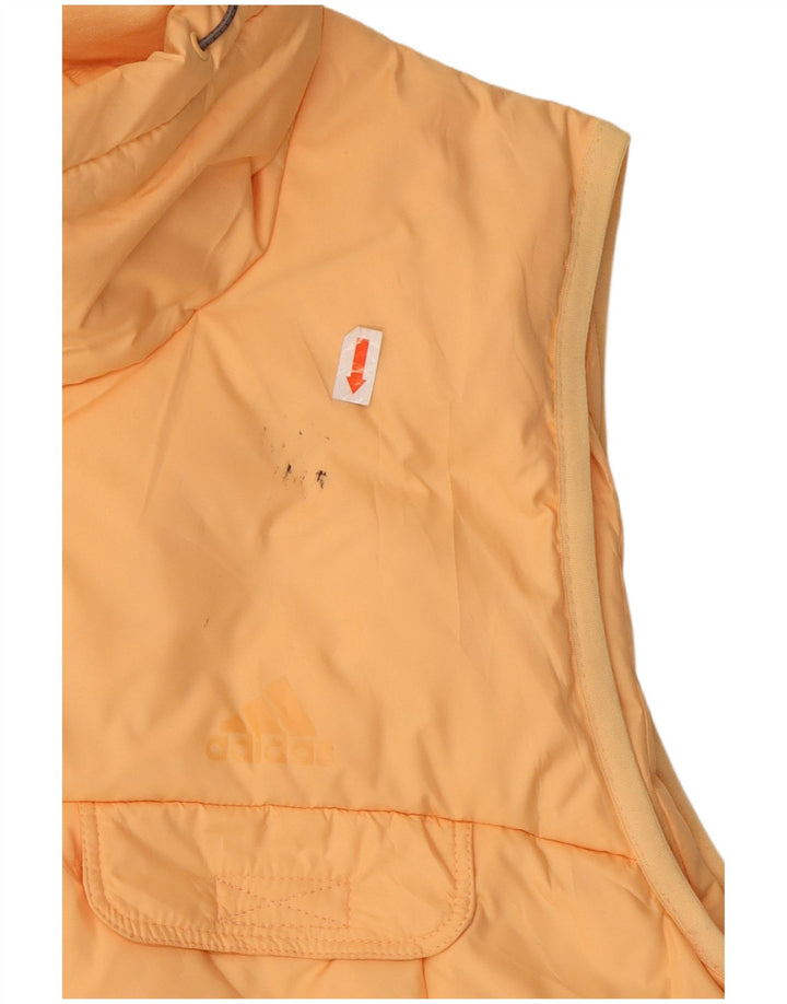 ADIDAS Gilet rembourré pour femme UK 10 Petit Orange Polyester