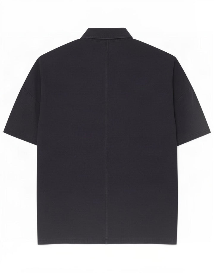 Cos Chemise à Manches Courtes Homme Bleu Marine Moyen Coton