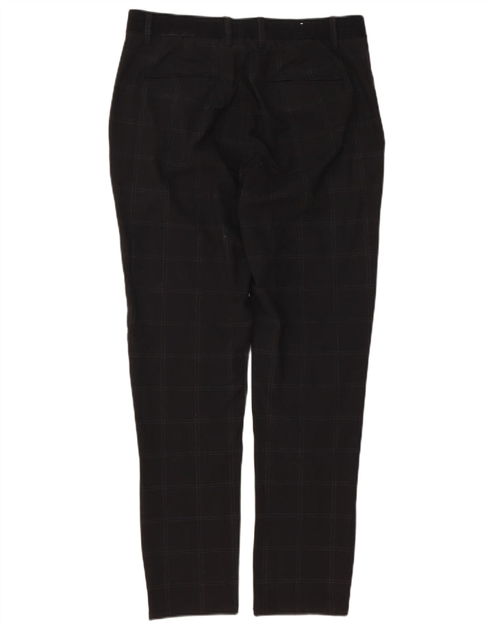 Zara Pantalon Chino Slim Homme Moyen W31 L30 Carreaux Noirs