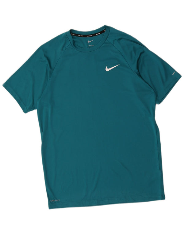 Nike Homme Dri Fit T-Shirt Haut Bleu Moyen Polyester