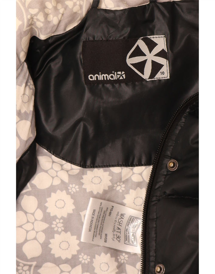 Animal Gilet rembourré surdimensionné pour femme UK 10 Petit Noir Polyester