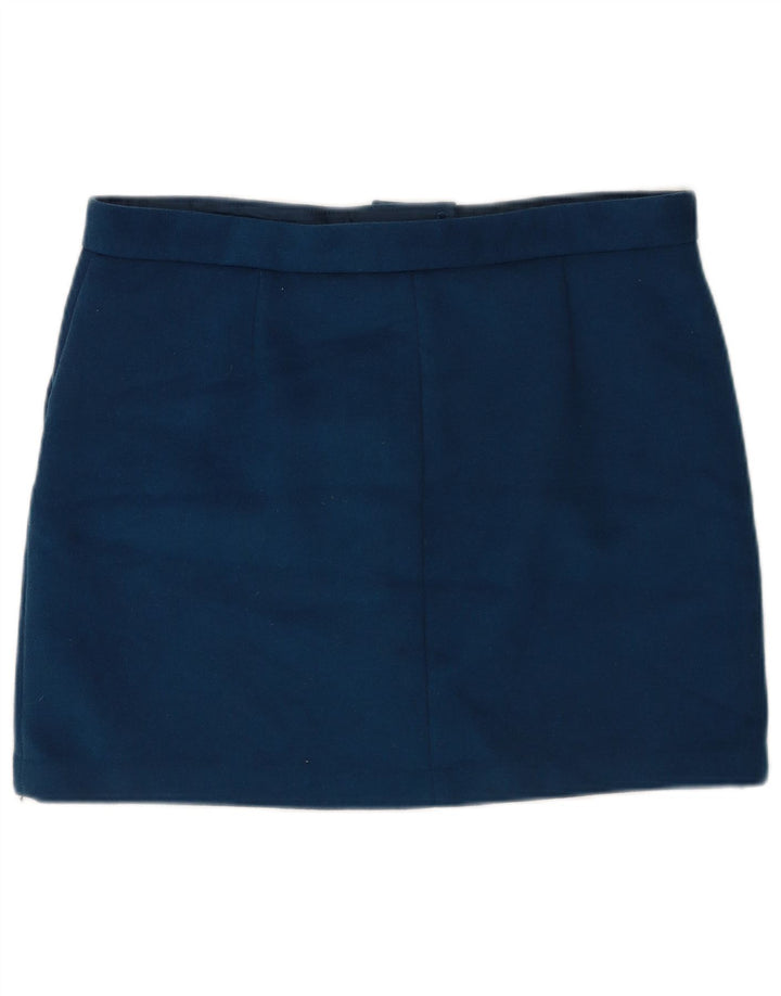 Marks & Spencer Mini-jupe femme UK 18 XL W36 Bleu Polyester