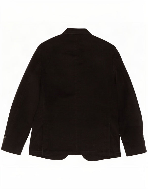 Bottega Del Sarto Veste blazer à 2 boutons pour homme UK 44 2XL Coton noir