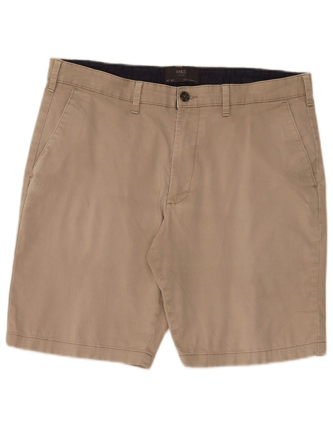 Marks & Spencer Short Chino Homme W36 Grand Coton Beige