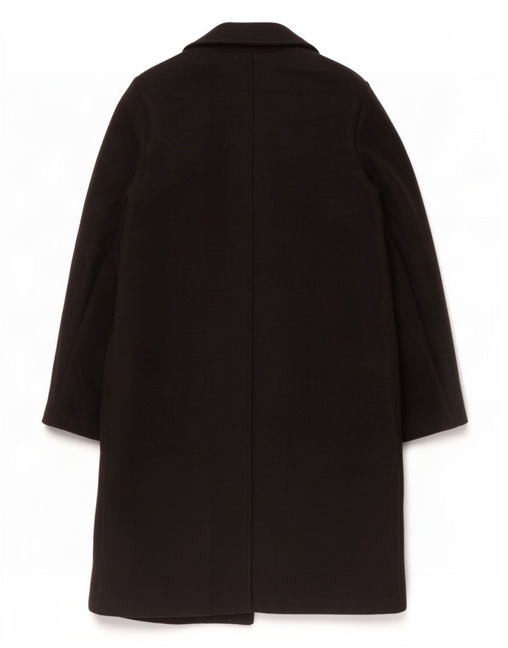 Zara Womens Open Overcoat UK 10 Small Noir Polyester
