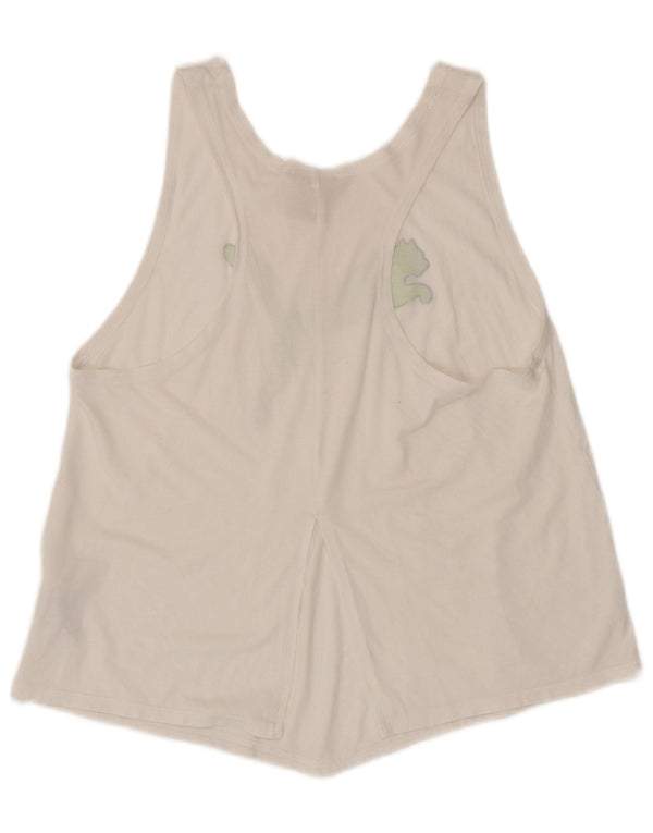 Puma Débardeur graphique pour femme UK 14 Large Blanc Polyester