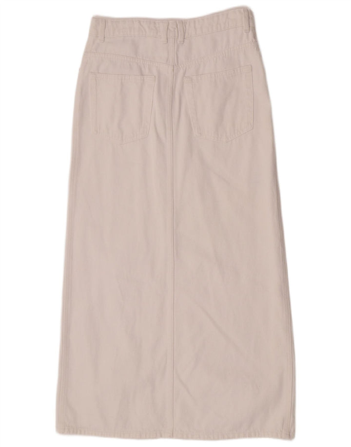 Mango Femme Jupe En Jean Medium W30 Coton Blanc