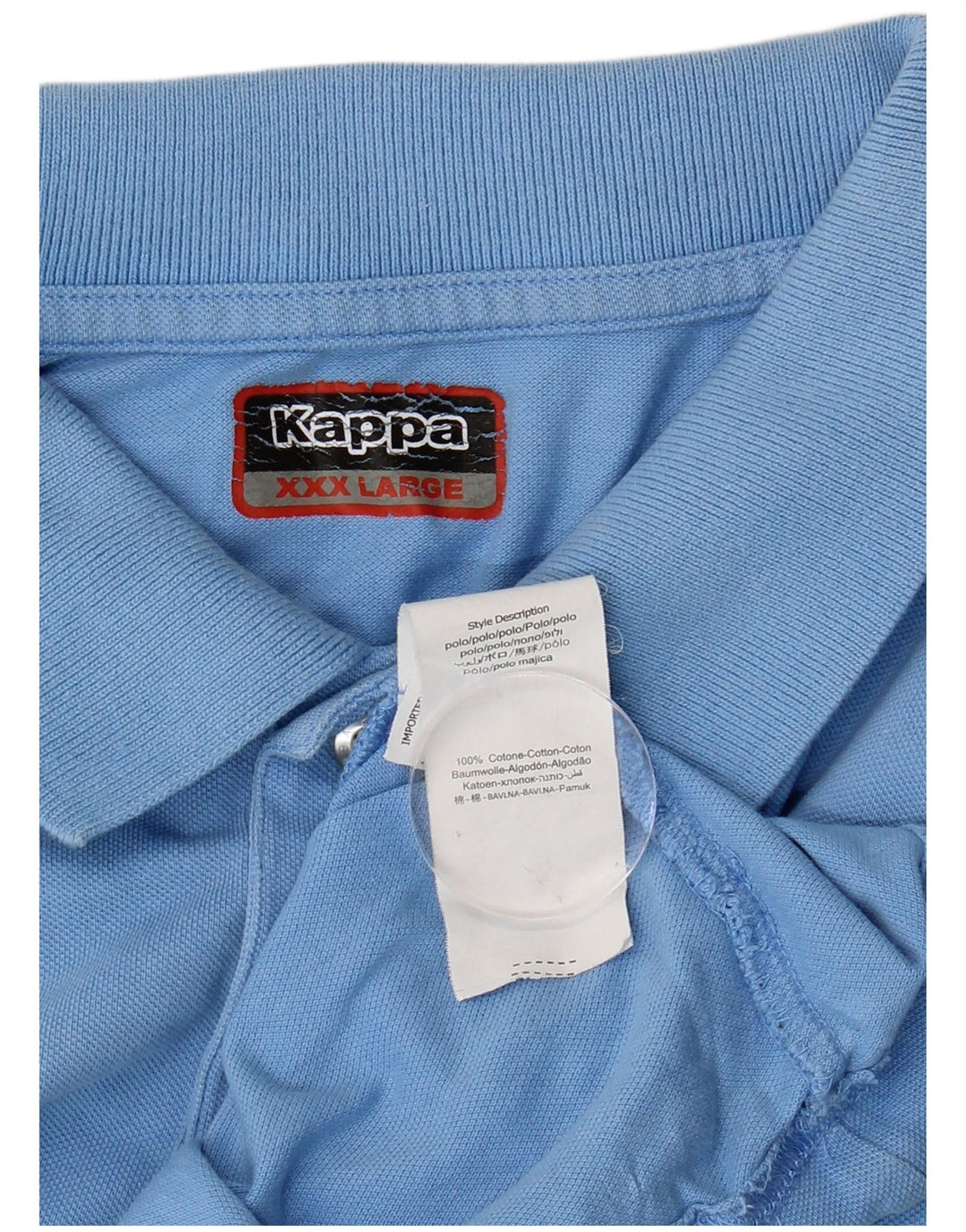 KAPPA Mens Polo Shirt 3XL Blue Cotton