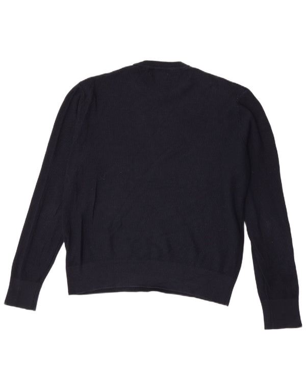 Zara Pull Col Ras Du Cou Homme Bleu Marine Moyen