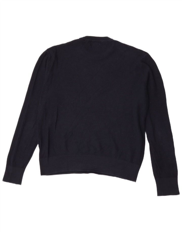 Zara Pull Col Ras Du Cou Homme Bleu Marine Moyen