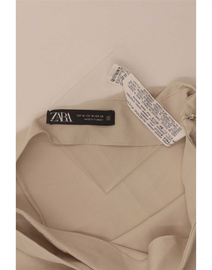Zara Femme Mini Jupe Moyenne W28 Beige Polyester