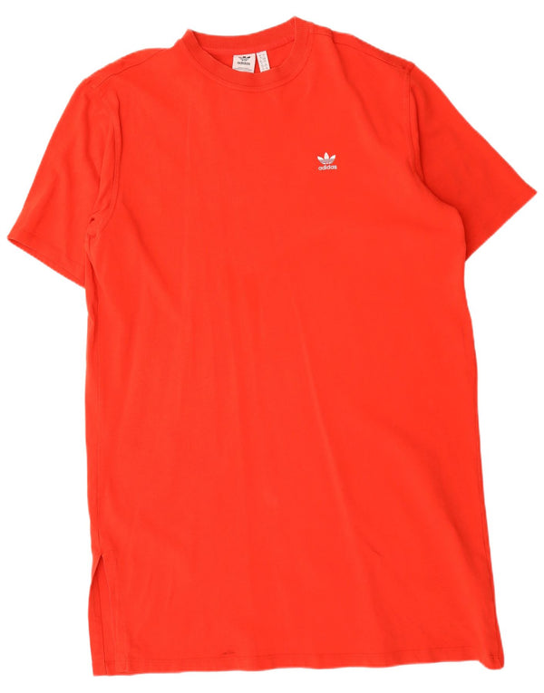 Adidas Robe t-shirt surdimensionnée graphique pour femme UK 18 XL Coton rouge