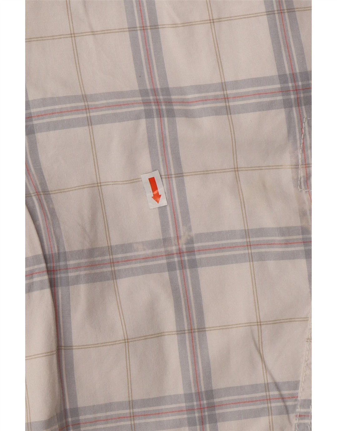 CALVIN KLEIN Short Cargo Homme W32 Coton à Carreaux Blanc Moyen