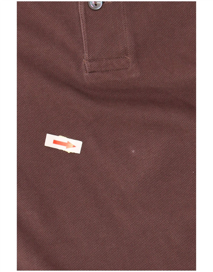 KAPPA Polo Homme Marron Moyen Coton