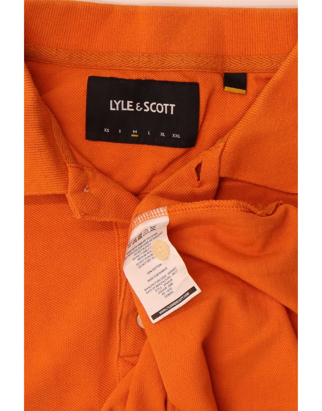 Lyle & Scott Polo Homme Orange Moyen Coton