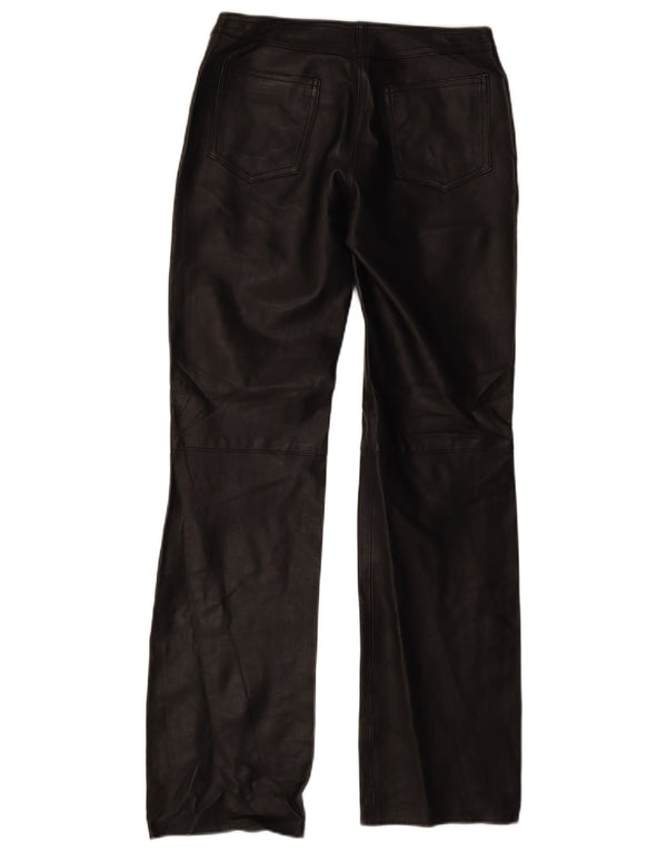 XETRA Pantalon en cuir bootcut pour femme IT 42 Medium W28 L32 Noir