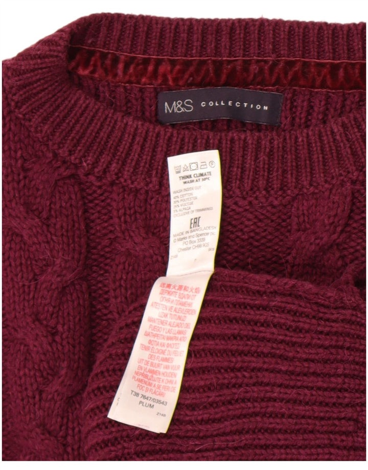 Marks & Spencer Pull à col rond pour femme UK 14 Marron moyen