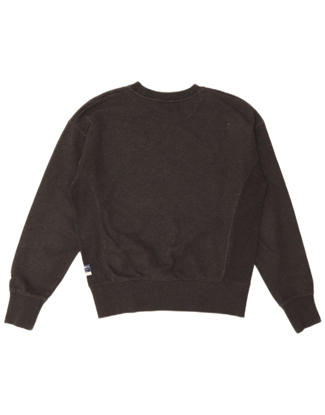 Superdry Sweat-shirt surdimensionné pour femme UK 10 Petit coton noir
