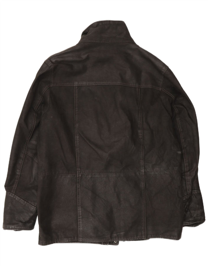 veste en cuir homme vintage IT 52 XL Noir