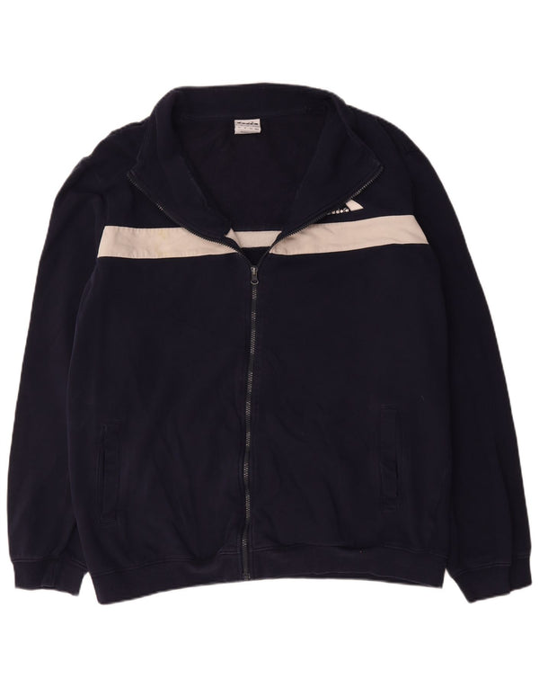 Diadora Veste de survêtement pour homme 3XL en coton color block bleu marine