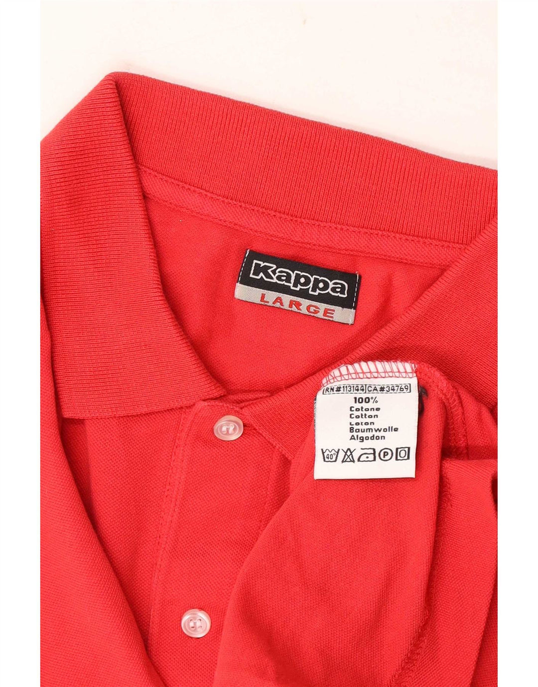 Kappa Polo Homme Grand Rouge Coton
