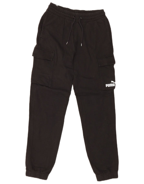 Puma Pantalon de survêtement cargo pour homme en coton noir Taille S