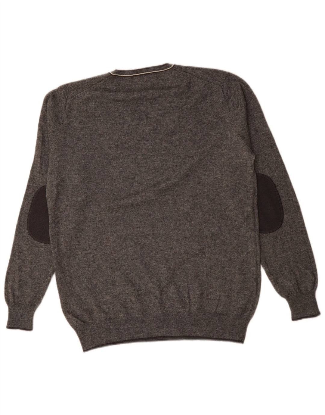 Harmont & Blaine Pull col V pour homme en laine mouchetée Gris Large