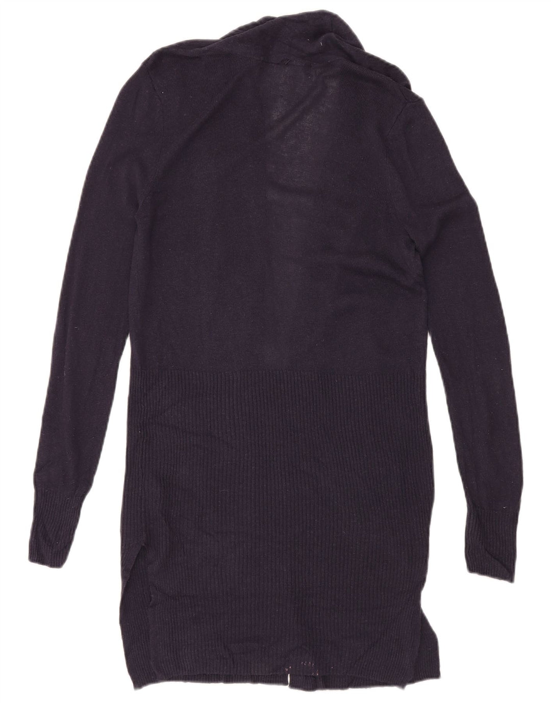 MARKS & SPENCER Pull cardigan long pour femme UK 10 Small Bleu marine