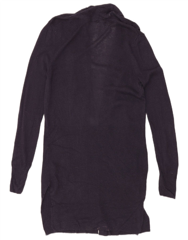 MARKS & SPENCER Pull cardigan long pour femme UK 10 Small Bleu marine