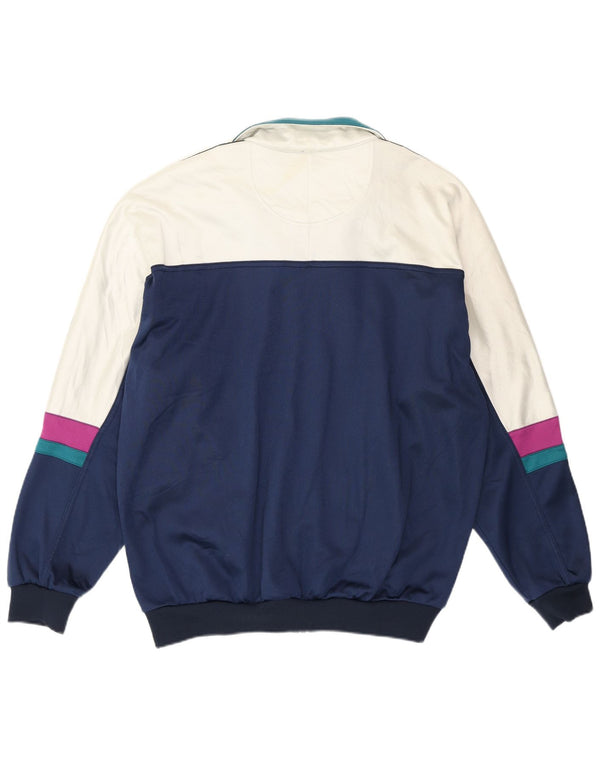 ASICS Veste de survêtement graphique pour hommes IT 54 XL Bleu marine Colourblock