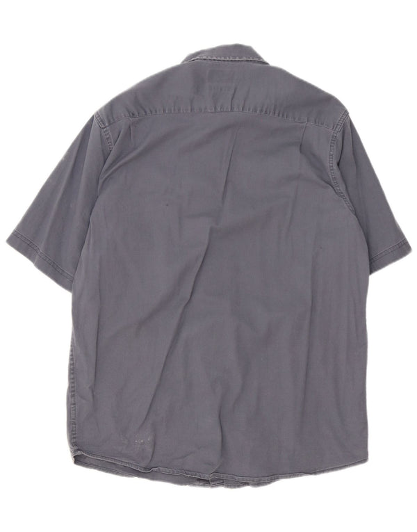 Wrangler Chemise à Manches Courtes Homme Bleu Marine Moyen Coton