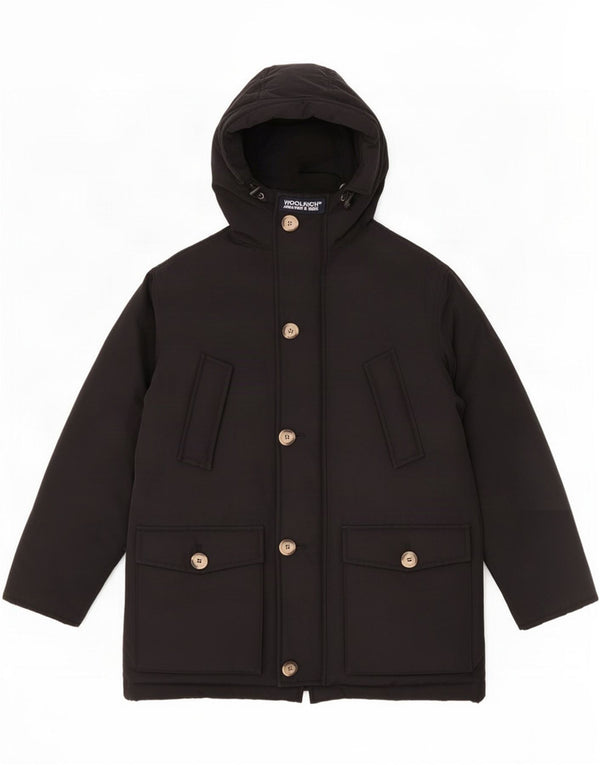 Woolrich Veste matelassée à capuche pour garçon 7-8 ans en coton noir