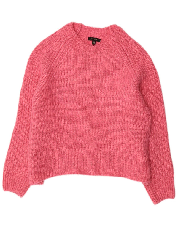 Massimo Dutti Pull surdimensionné à col bateau pour femme UK 10 Petit Rose