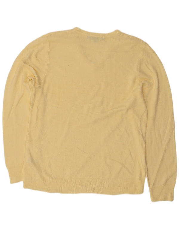 Marks & Spencer Pull col en V pour homme Acrylique jaune moyen