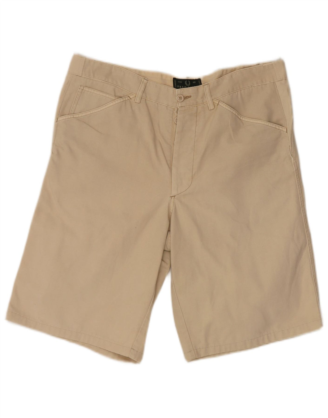 FRED PERRY Short décontracté pour homme IT 48 Medium W36 Beige Coton