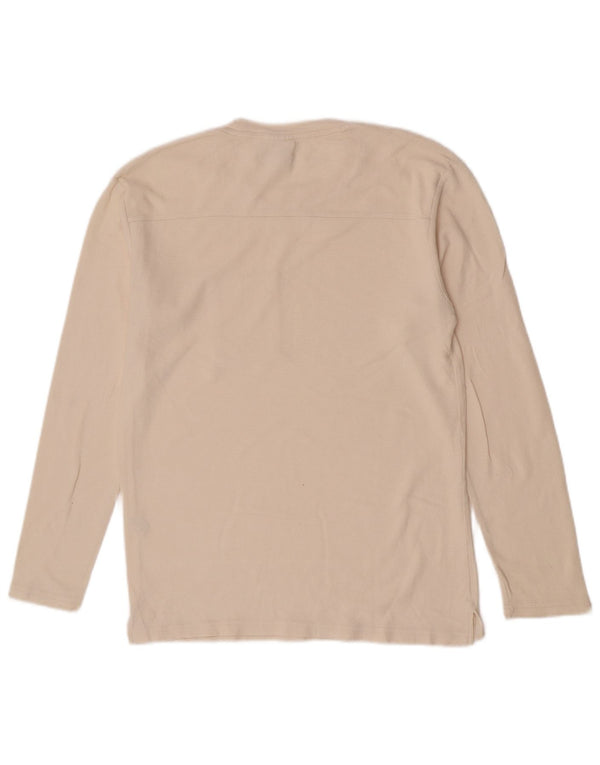 Zara Homme Haut À Manches Longues En Coton Blanc Cassé Moyen