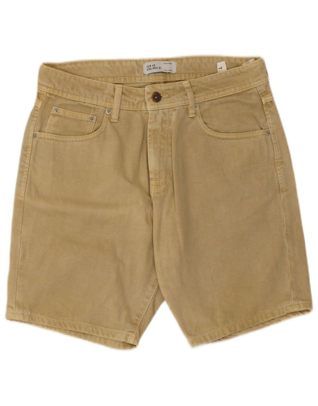 Zara Short en jean pour homme EU 40 Medium W31 Beige Coton